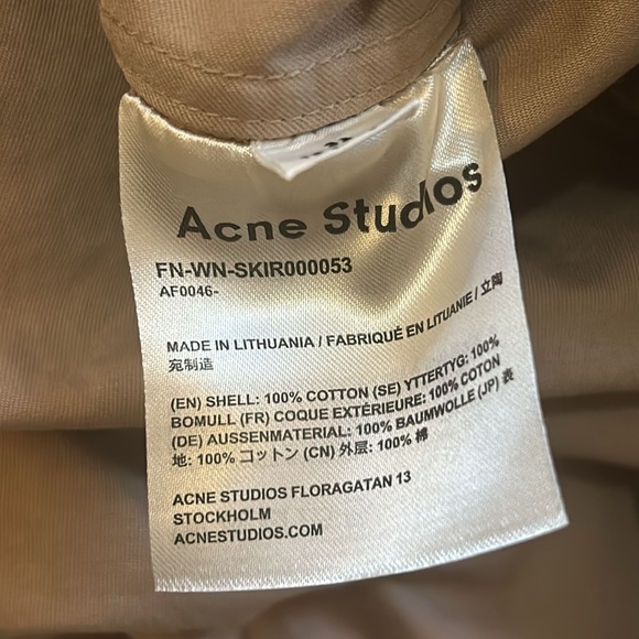 ACNE STUDIOS Irene cotton-twill skirt size DE 32 - Picture 7 of 8